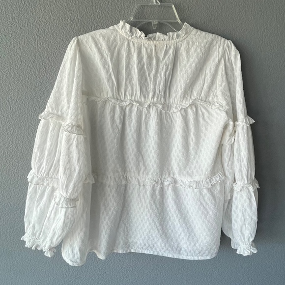 Anthropologie- Angela Peasant White Blouse - Picture 6 of 15